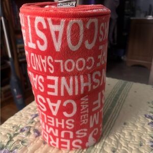 Beautiful coral color beach inspired throw blanket